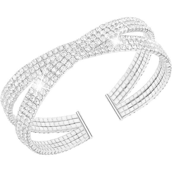 Jewelry - Rhinestone Bracelet Silver 6
